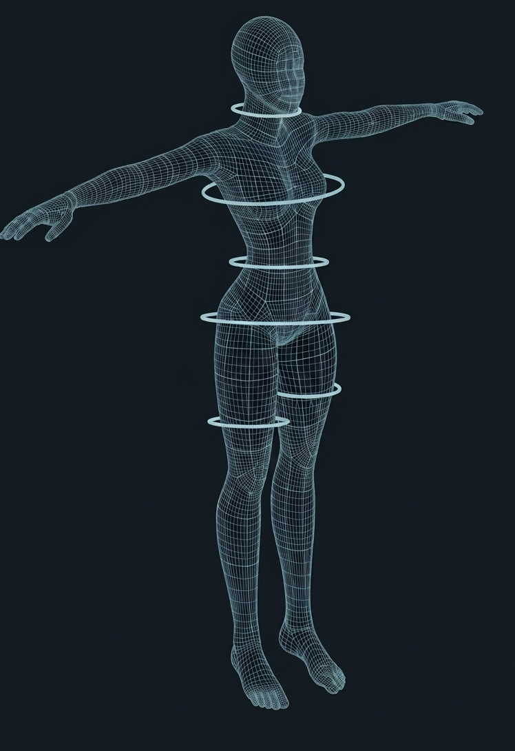 Digital body twin with measurement rings